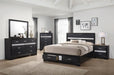 Miranda Queen 2-drawer Storage Bed Black - Bargain Furniture (Detroit, MI)