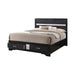 Miranda California King. E.King, & Queen 2-drawer Storage Bed Black & White - Bargain Furniture (Detroit, MI)