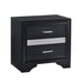 Miranda 2-drawer Nightstand Tray Black - Bargain Furniture (Detroit, MI)