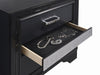 Miranda 2-drawer Nightstand Tray Black - Bargain Furniture (Detroit, MI)