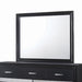 Miranda Rectangular Dresser Mirror Black - Bargain Furniture (Detroit, MI)