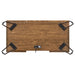 Sheeran Writing Desk with 4 Hidden Storages Rustic Amber - Bargain Furniture (Detroit, MI)