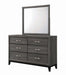 Watson 6-drawer Dresser Grey Oak and Black - Bargain Furniture (Detroit, MI)