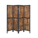 Deepika 4-panel Folding Screen Antique Nutmeg and Black - Bargain Furniture (Detroit, MI)