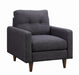 Watsonville Tufted Back Chair Grey - Bargain Furniture (Detroit, MI)