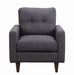 Watsonville Tufted Back Chair Grey - Bargain Furniture (Detroit, MI)