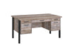 Samson 4-drawer Office Desk Weathered Oak - Bargain Furniture (Detroit, MI)