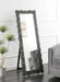 Mckay Textural Frame Cheval Floor Mirror Silver and Smoky Grey - Bargain Furniture (Detroit, MI)