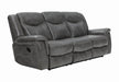 Conrad Upholstered Motion Sofa Cool Grey - Bargain Furniture (Detroit, MI)