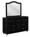 Deanna Button Tufted Dresser Mirror Black - Bargain Furniture (Detroit, MI)
