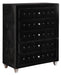 Deanna Deanna 5-drawer Rectangular Chest Black - Bargain Furniture (Detroit, MI)