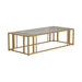Adri Metal Frame Coffee Table Matte Brass - Bargain Furniture (Detroit, MI)