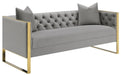 Eastbrook Tufted Back Sofa Grey - Bargain Furniture (Detroit, MI)