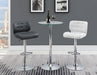 Abiline Glass Top Round Bar Table Chrome - Bargain Furniture (Detroit, MI)