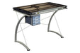 Melo 3-Drawer Drafting Desk Champagne - Bargain Furniture (Detroit, MI)