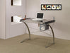 Melo 3-Drawer Drafting Desk Champagne - Bargain Furniture (Detroit, MI)