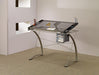 Melo 3-Drawer Drafting Desk Champagne - Bargain Furniture (Detroit, MI)