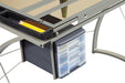 Melo 3-Drawer Drafting Desk Champagne - Bargain Furniture (Detroit, MI)