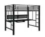 Avalon Full Workstation Loft Bed Black - Bargain Furniture (Detroit, MI)