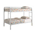 Morgan Twin Over Twin Bunk Bed White - Bargain Furniture (Detroit, MI)