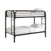 Morgan Twin Over Twin Bunk Bed Black - Bargain Furniture (Detroit, MI)