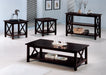 Rachelle 3-piece Occasional Table Set Deep Merlot - Bargain Furniture (Detroit, MI)