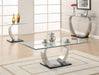 Pruitt Rectangular Sofa Table Satin - Bargain Furniture (Detroit, MI)