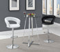 Barraza 29" Adjustable Height Bar Stool Black and Chrome - Bargain Furniture (Detroit, MI)