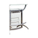Dallas 2-shelf Home Bar Silver and Frosted Glass - Bargain Furniture (Detroit, MI)