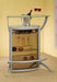 Dallas 2-shelf Home Bar Silver and Frosted Glass - Bargain Furniture (Detroit, MI)