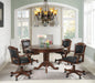 Turk 3-in-1 Round Pedestal Game Table Tobacco - Bargain Furniture (Detroit, MI)