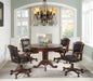 Turk Game Chair with Casters Black and Tobacco - Bargain Furniture (Detroit, MI)