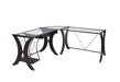 Monterey 3-piece L-shaped Computer Desk Set Cappuccino - Bargain Furniture (Detroit, MI)