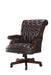 Calloway Tufted Adjustable Height Office Chair Dark Brown - Bargain Furniture (Detroit, MI)