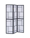 Damis 3-panel Folding Floor Screen Black and White - Bargain Furniture (Detroit, MI)