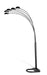Kayd 5-light Floor Lamp Satin Black - Bargain Furniture (Detroit, MI)