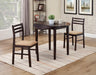 Bucknell 3-piece Dining Set with Drop Leaf Cappuccino and Tan - Bargain Furniture (Detroit, MI)