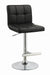 Lenny Adjustable Bar Stools Chrome and Black (Set of 2) - Bargain Furniture (Detroit, MI)