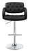 Brandi Adjustable Bar Stool Black and Chrome - Bargain Furniture (Detroit, MI)