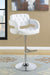 Brandi Adjustable Bar Stool Chrome and White - Bargain Furniture (Detroit, MI)