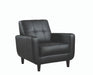Aaron Padded Seat Accent Chair Black - Bargain Furniture (Detroit, MI)