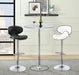 Edenton Upholstered Adjustable Height Bar Stools Black and Chrome (Set of 2) - Bargain Furniture (Detroit, MI)