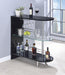 Adolfo 3-tier Bar Table Glossy Black and Clear - Bargain Furniture (Detroit, MI)