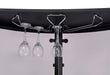 Amarillo 2-tier Bar Unit Black and Chrome - Bargain Furniture (Detroit, MI)