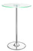 Thea LED Bar Table Chrome and Clear - Bargain Furniture (Detroit, MI)