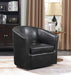 Turner Upholstery Sloped Arm Accent Swivel Chair Dark Brown - Bargain Furniture (Detroit, MI)