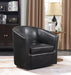 Turner Upholstery Sloped Arm Accent Swivel Chair Dark Brown - Bargain Furniture (Detroit, MI)