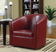 Turner Upholstery Sloped Arm Accent Swivel Chair Red - Bargain Furniture (Detroit, MI)