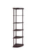 Bonwick 5-shelf Corner Bookshelf Cappuccino - Bargain Furniture (Detroit, MI)