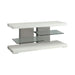 Cogswell 2-shelf TV Console Glossy White - Bargain Furniture (Detroit, MI)